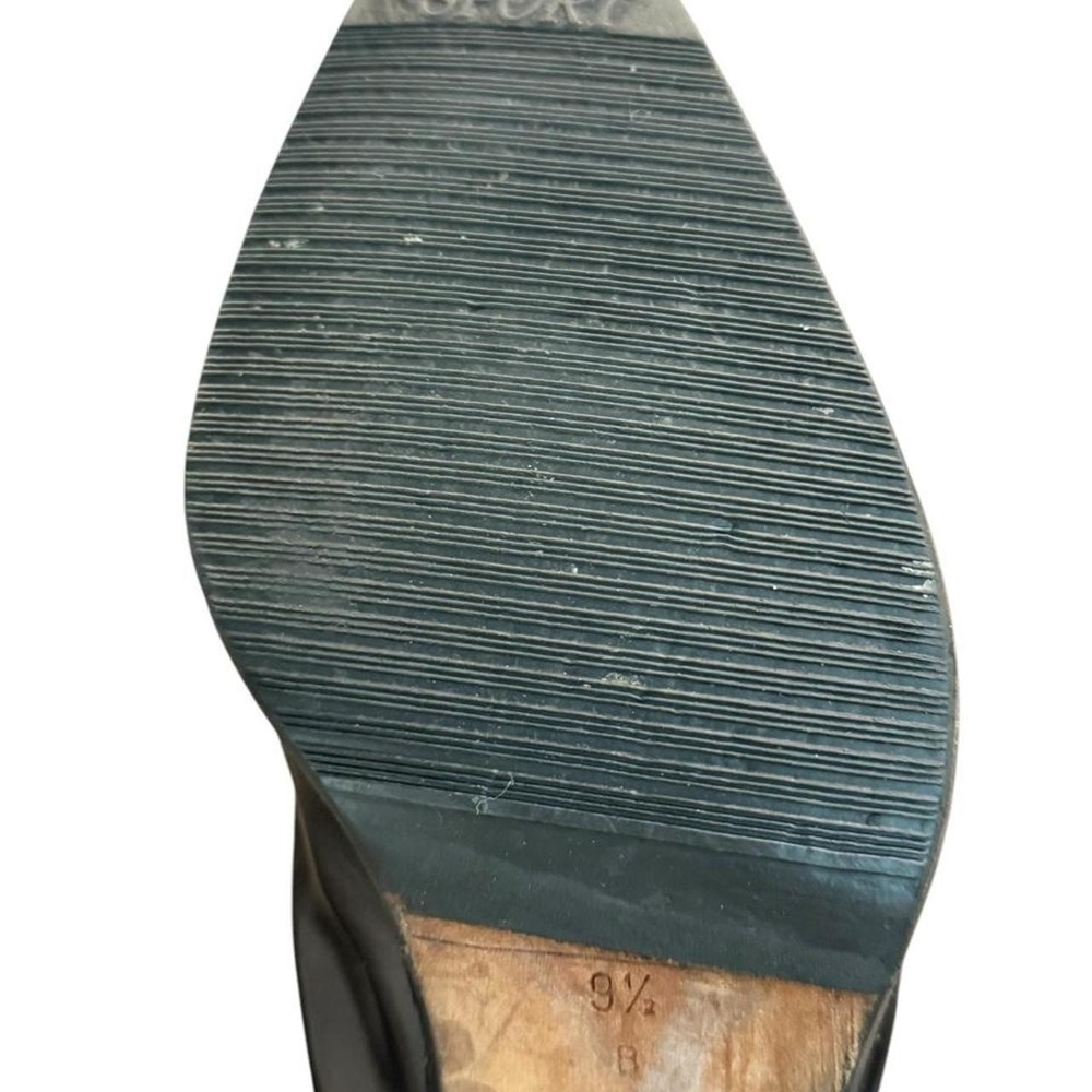 Boho western Neiman Marcus Via Spiga black leather boots silver buckle size 91/2 - Picture 4 of 6